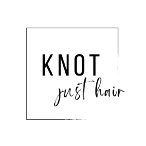 knot just hair salon logo