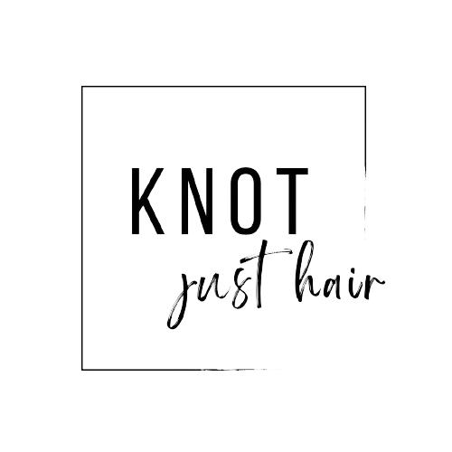 knot just hair salon logo